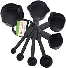 Rinkle Trendz Black Measuring Cups and Spoons Set 8 Pieces Set